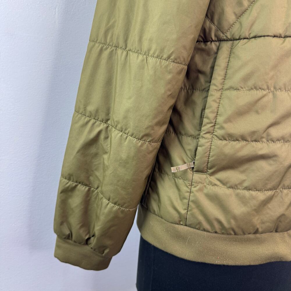 The North Face Olive Green Women's Insulated Jacket Quilted Full Zip Sz M Medium - Picture 4 of 9